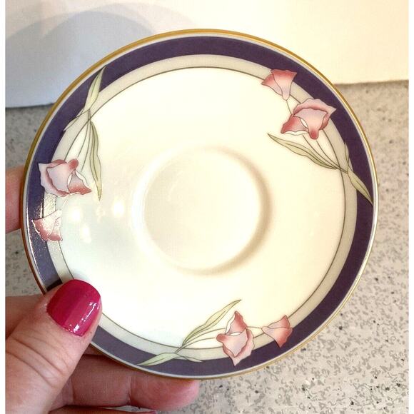 Vintage Gorham Porcelain Tea Cup & Saucer Set Demi - Picture 5 of 7